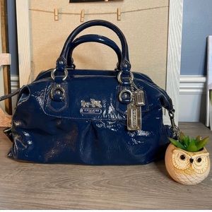 Coach blue patent leather